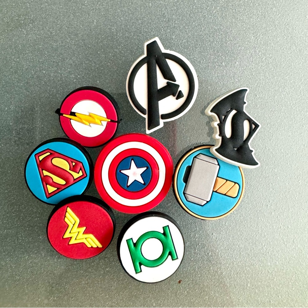 Lot of 8 Crocs Charms - Superhero theme